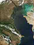 Volga Delta and Caspian Sea - June 13, 2001 (MODIS)