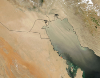Dust Storm over the Persian Gulf | Satellite: Aqua - MODIS (May 17, 2007)