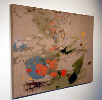 Painting by Jasmine Shahbandi: Pond - Acrylic on linen - by QH - LA (October 7, 2006)