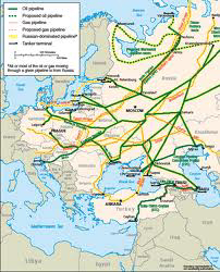 Major Oil and Gas Pipelines to Europe - EIA 2010