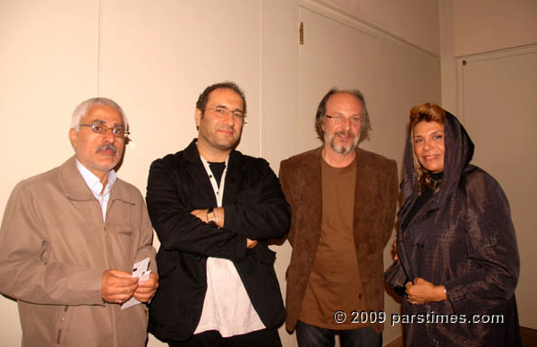 Mojtaba Raei, Reza Mirkarimi, Amin Tarokh, Gohar Kheirandish outside Freud Playhouse waiting to see Madea - UCLA (October 13, 2009) by QH