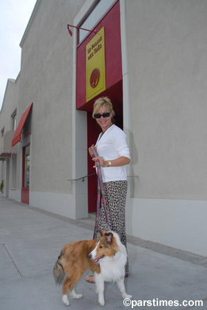 Beverly Hills woman & her dog - by QH