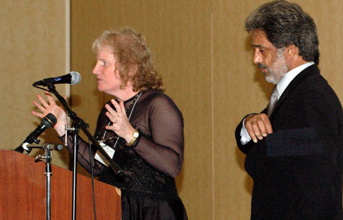 SHARE's Executive Director Ruth Hollman & Dariush Eghbali - Los Angeles (October 18, 2005)