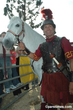 USC's Mascot Traveler & Rider Hector Aguilar, Equestfest, Burbank (December 30, 2005) - by QH