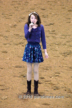 Singing the national anthem  - Burbank (December 29, 2010) - by QH