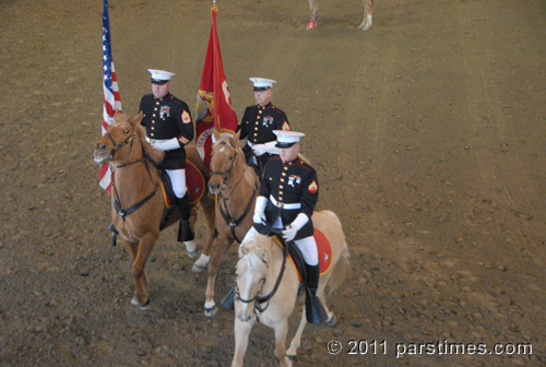 Marine Corps Mounted Color Guard - Burbank (December 30, 2011) - by QH