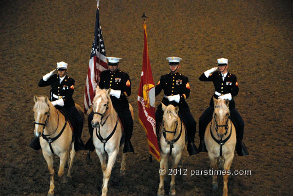 Marine Corps Mounted Color Guard  - Burbank (December 29, 2012) - by QH