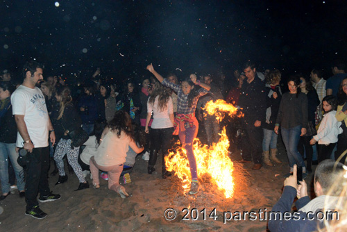 Girl jumping over the fire, LA (March 18, 2014)   - by QH