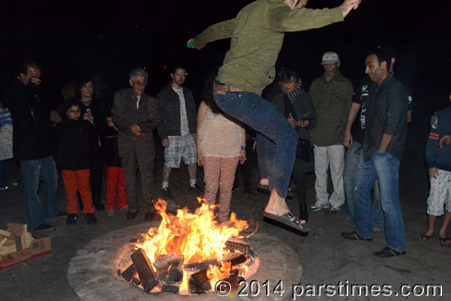 Man jumping over the fire, LA (March 18, 2014)  - by QH