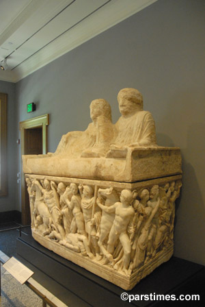 Sarcophagus featured scenes from the life of  Achilles - The Getty Villa, Malibu (July 31, 2006) - by QH