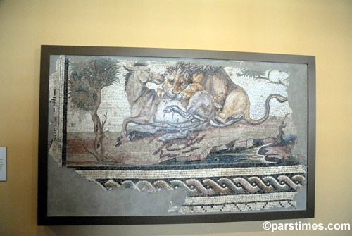 Floar Mosaic with a lion attaching an onager - The Getty Museum Gallery - Malibu (July 31, 2006) - by QH