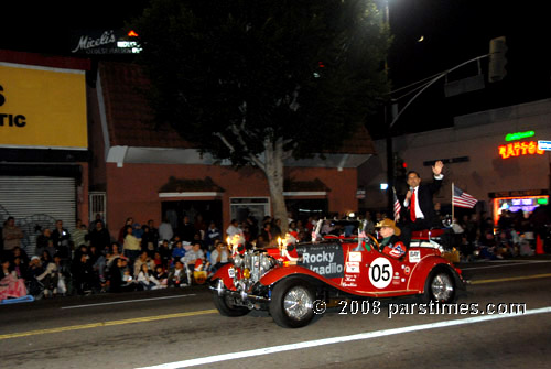 Christmas Parade: L.A. City attorney Rocky Delgadillo  - Hollywood (November 30, 2008) by QH