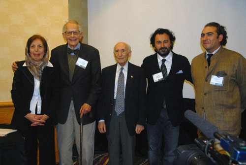 Dr. Jaleh Amouzegar, Dr. Richard Nelson Frye, Dr. Ehsan Yarshater, Dr. Touraj Daryaee, Dr. Rahim Shayegan - Santa Monica (May 29, 2010) - by QH