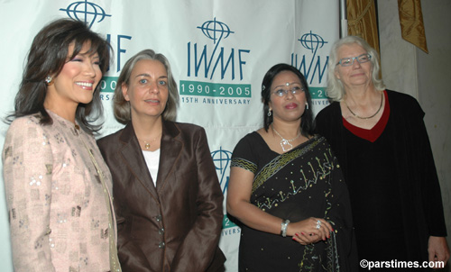 Julie Chen, Anja Niedringhaus, Sumi Khan and Molly Ivins - by QH, November 2, 2005