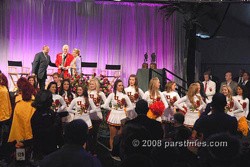 Rose Bowl Kickoff: USC Cheerleaders, Grand Marshal and President - Pasadena (December 31, 2008) - by QH