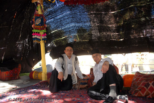 Bakhtiari Men in their tent - by QH