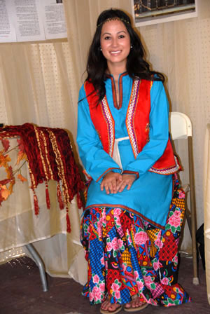Eurasian American wearing the traditional costume of Iran - by QH
