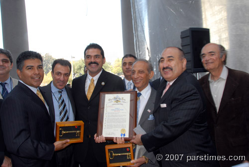 LA city council Member, Tony Cardenas, David Nahai, Mayor Juan Noguez, Jimmy Delshad, Andrew A. Adelman  - LA City Hall (March 16, 2007)- by QH