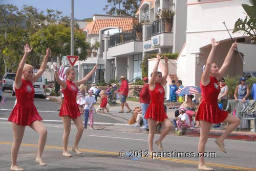 Long Beach Junior Concert Band Twirlers - Pacific Palisades (July 4, 2012) - By QH