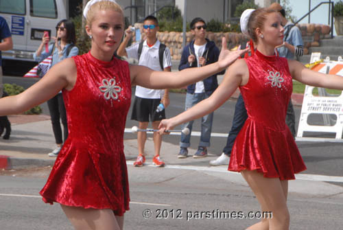 Long Beach Band Twirlers - Pacific Palisades (July 4, 2012) - By QH