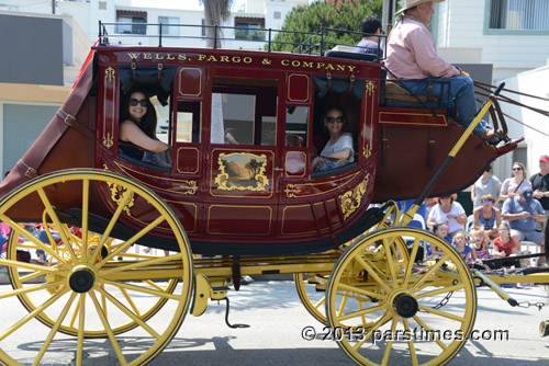 The Wells Fargo Stagecoach - Honorary Sheriff Townsend Bell - Pacific Palisades (July 4, 2013) - by QH