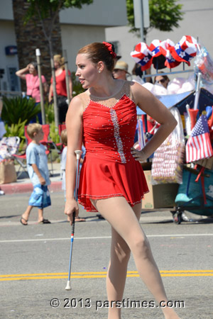 Long Beach Band Twirlers - Pacific Palisades (July 4, 2013) - by QH