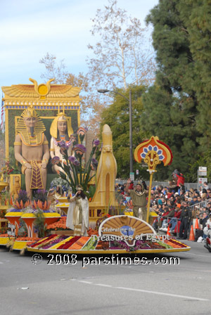 Egypt?s first float entry 
 'Celebrating the Treasures of Egypt' - Pasadena (January 1, 2008) - by QH