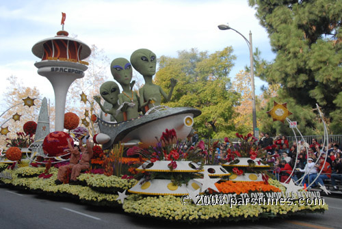 New Mexico's float, depicting aliens on a spaceship - Pasadena (January 1, 2008) - by QH