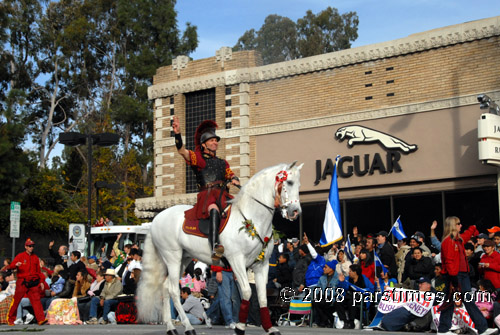 Hector Aguilar& USC Trojans horse Traveler - Pasadena (January 1, 2008) - by QH