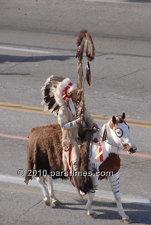 Native American Rider - Pasadena (January 1, 2010) - by QH