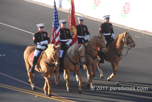 United States Marines Mounted Color Guard - Pasadena (January 1, 2011) - by QH