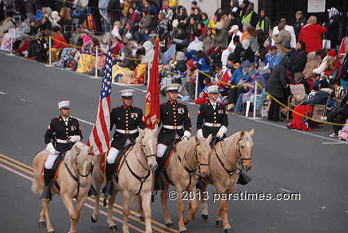 Marine Corps Mounted Color Guard - Pasadena (January 1, 2013) - by QH