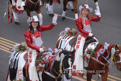 Canadian Cowgirls Precision Drill Team - Pasadena (January 1, 2013) - by QH