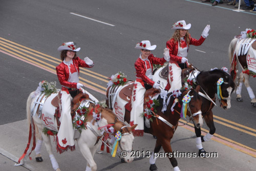 Canadian Cowgirls Precision Drill Team - Pasadena (January 1, 2013) - by QH