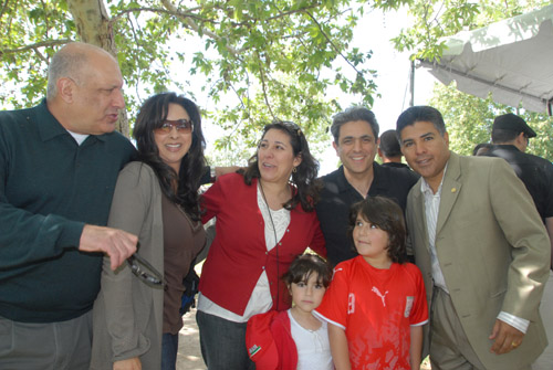 Councilmember Dennis Zine,  Councilmember Tony Cardenas, Pouria Abbassi & family - Van Nuys (March 30, 2008) - by QH