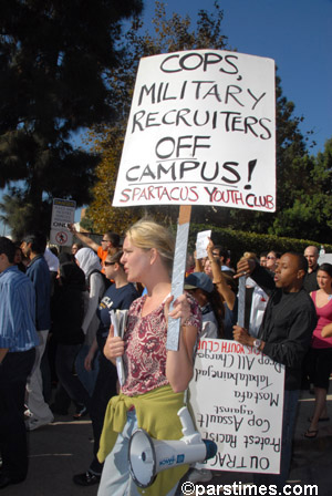 UCLA Students protest at UCPD Headquaters(November 16, 2006) - by QH