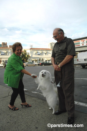 An Iranian couple & their dog - Westwood (August 4, 2006) - by QH