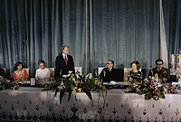 Jimmy Carter speaks at a State Dinner hosted by the Shah of Iran., 12/31/1977 -ARC Identifier: 177334