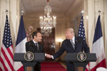 President Trump holds a joint press availability with the President of France - WH Photo April 24, 2018