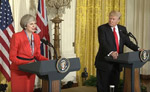 President Donald Trump and British PMM Theresa May Joint Press Conference - White House Video capture - January 27, 2017