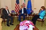 Secretary Kerry Participates in a Trilateral Meeting With EU High Representative Ashton and Iranian Foreign Minister Zarif - USDOS Photo (September 26, 2014)