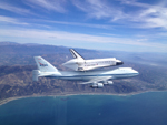 The space shuttle Endeavour over Ventura, California September 21, 2012 - NASA