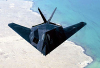 An F-117 flies over the Persian Gulf - Courtesy of US Air Force