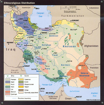 People of Iran - Map (CIA/UT Scan)