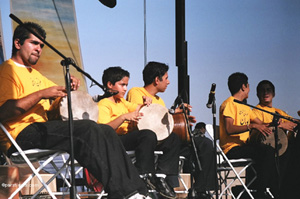 Iranian Youth playing traditional music at Mehregan - Costa Mesa (October 4, 2004) - by QH