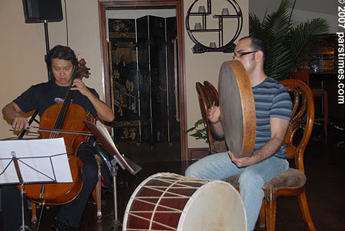 Ben Hong, Cello - Hussein Zahaawy, Daf - (August 15, 2007) - by QH