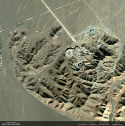 uranium-enrichment facility near Qom, Iran - Courtesy of DigitalGlobe