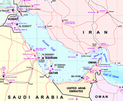 Map of Persian Gulf - USGS National Imagery and Mapping Agency (NIMA)