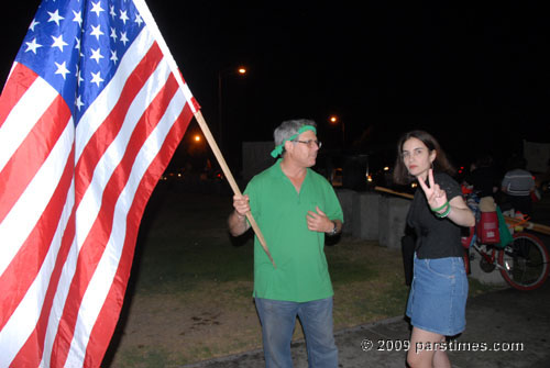Peaceful Iranian demonstration in Westwood (September 24, 2009 - by QH