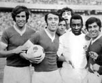 Pele with Iranian Players - 1972